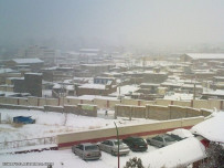 نمایی از شهر میانه در فصل زمستان