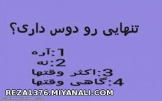 تنهایی رو دوست داری