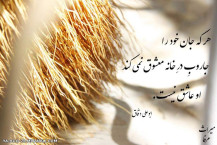 خاکساری عاشق بر در خانه ی معشوق