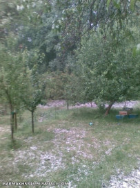 بارش شدید تگرگ در روستای ایشلق بخش کندوان میانه 31 خردادماه 92