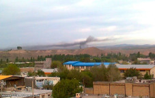 سوزاندن زباله در جاده میانه مراغه 