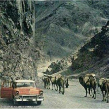 یه عکس قدیمی از جاده میانه زنجان