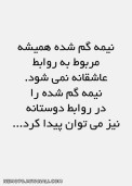 نیمه گم شده....