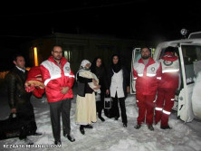 روستای طوین میانه بر اثر بارندگی شدید برف و بسته بودن راهها