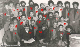 1-زنده یاد مرحوم علیرضا ضمیرپور 2- آقای بابلیان 3- آقای فانی 4- ناشناس 5- آقای حاج علی اصغر کجوری 6-