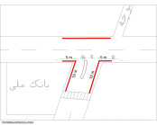 کروکی نرده گذاری غلط خیابان بانک ملی