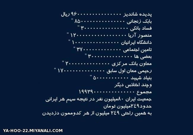 گوشــــه ای از دزدی ها در ایـــــران ... (اینجا ایران است)