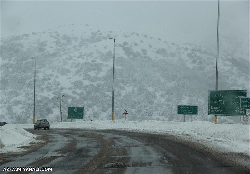 اردبیل در برف و سرما فرودگاه اردبیل هم اکنون 19- درجه 