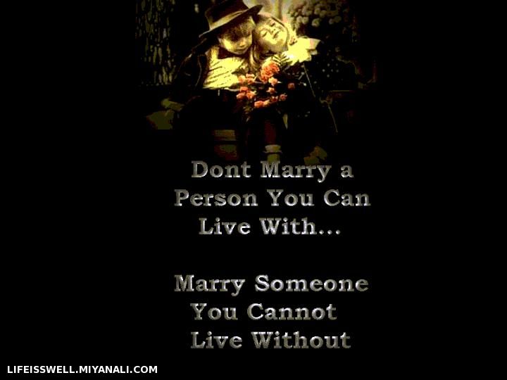 Dont Marry a Person