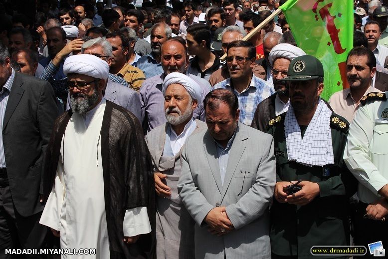  شرکت دکتر مددی در راهپیمایی روز قدس+گزارش تصویری 