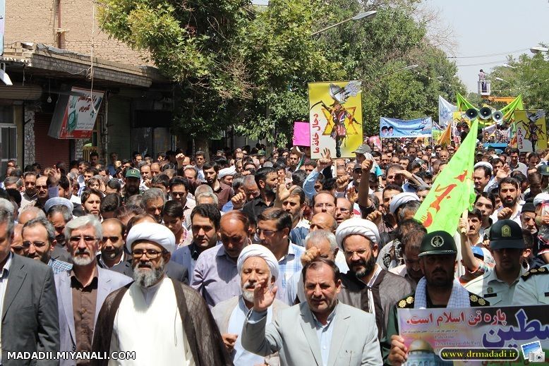  شرکت دکتر مددی در راهپیمایی روز قدس+گزارش تصویری 