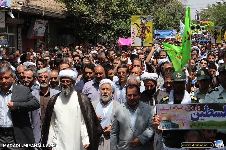  شرکت دکتر مددی در راهپیمایی روز قدس+گزارش تصویری 