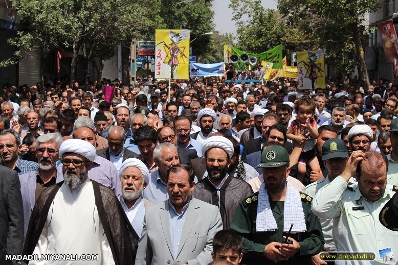  شرکت دکتر مددی در راهپیمایی روز قدس+گزارش تصویری 