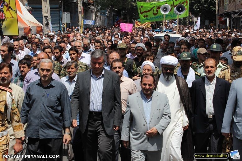  شرکت دکتر مددی در راهپیمایی روز قدس+گزارش تصویری 