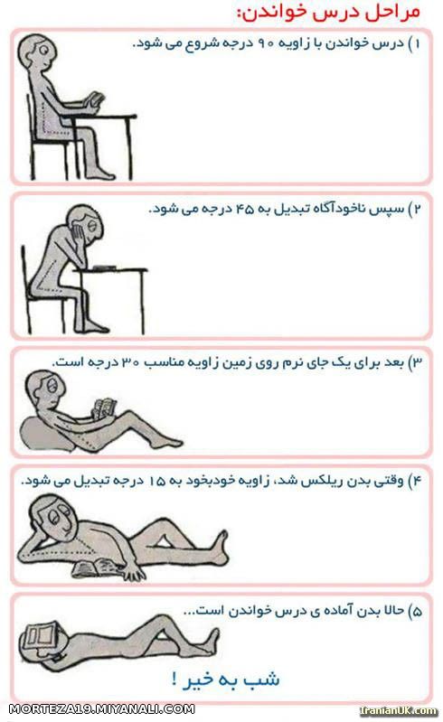 مراحل درس خواندن....