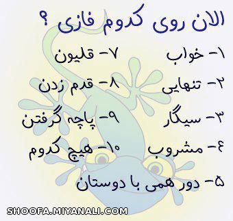 الان روی کدوم فازی؟