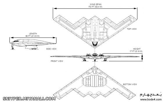 نقشه هواپیمای بی 2
