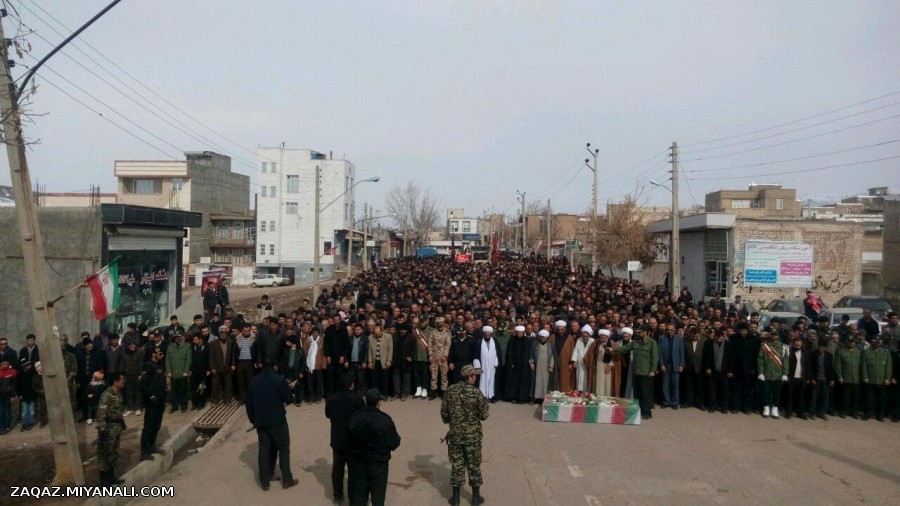 مراسم تشییع دو شهید گمنام در شهر ترکمانچای میانه .. امروز