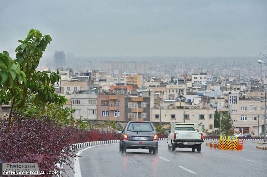 اولین بارش باران پاییزی در مشهد